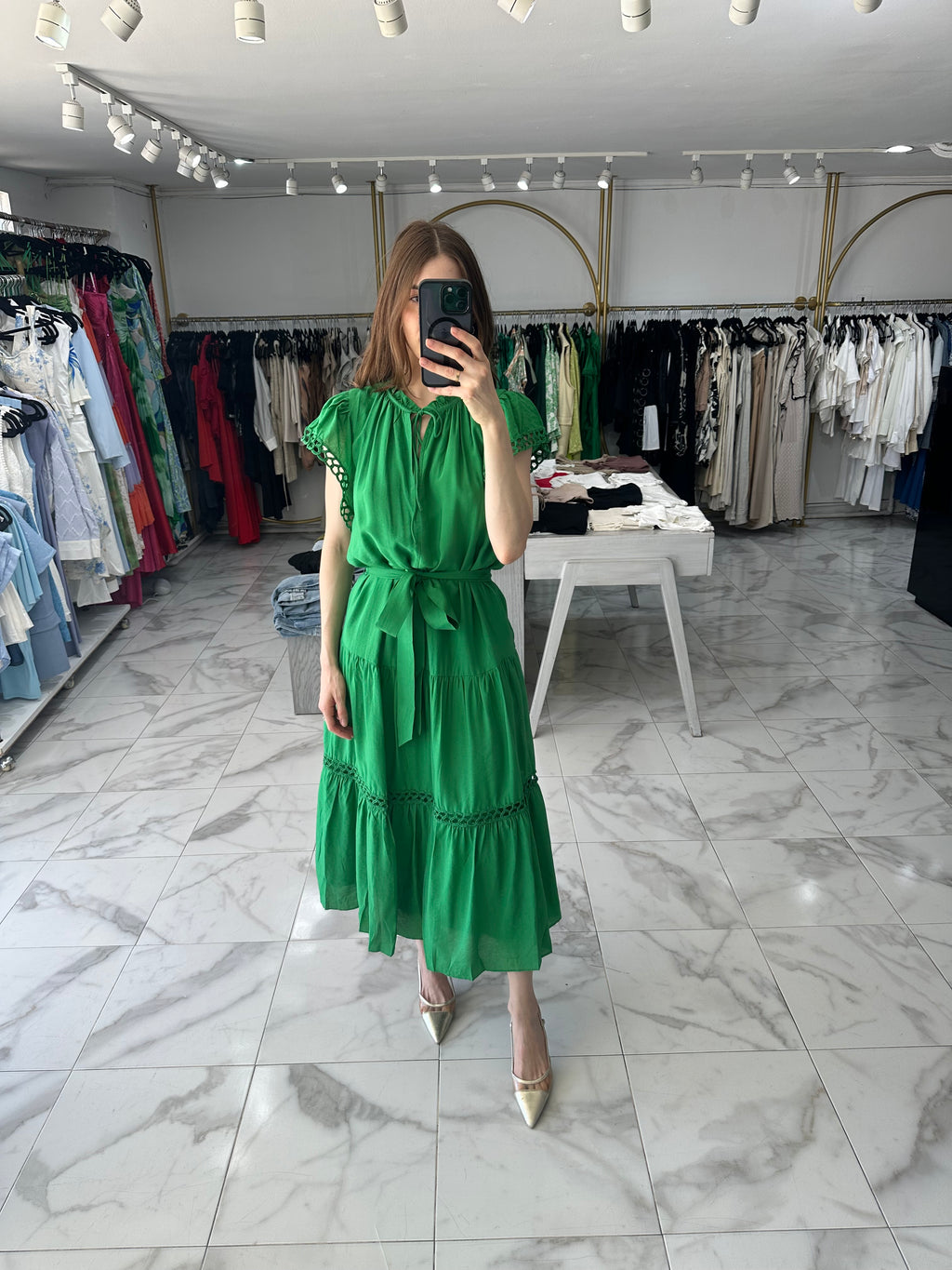 Vestido verde midi