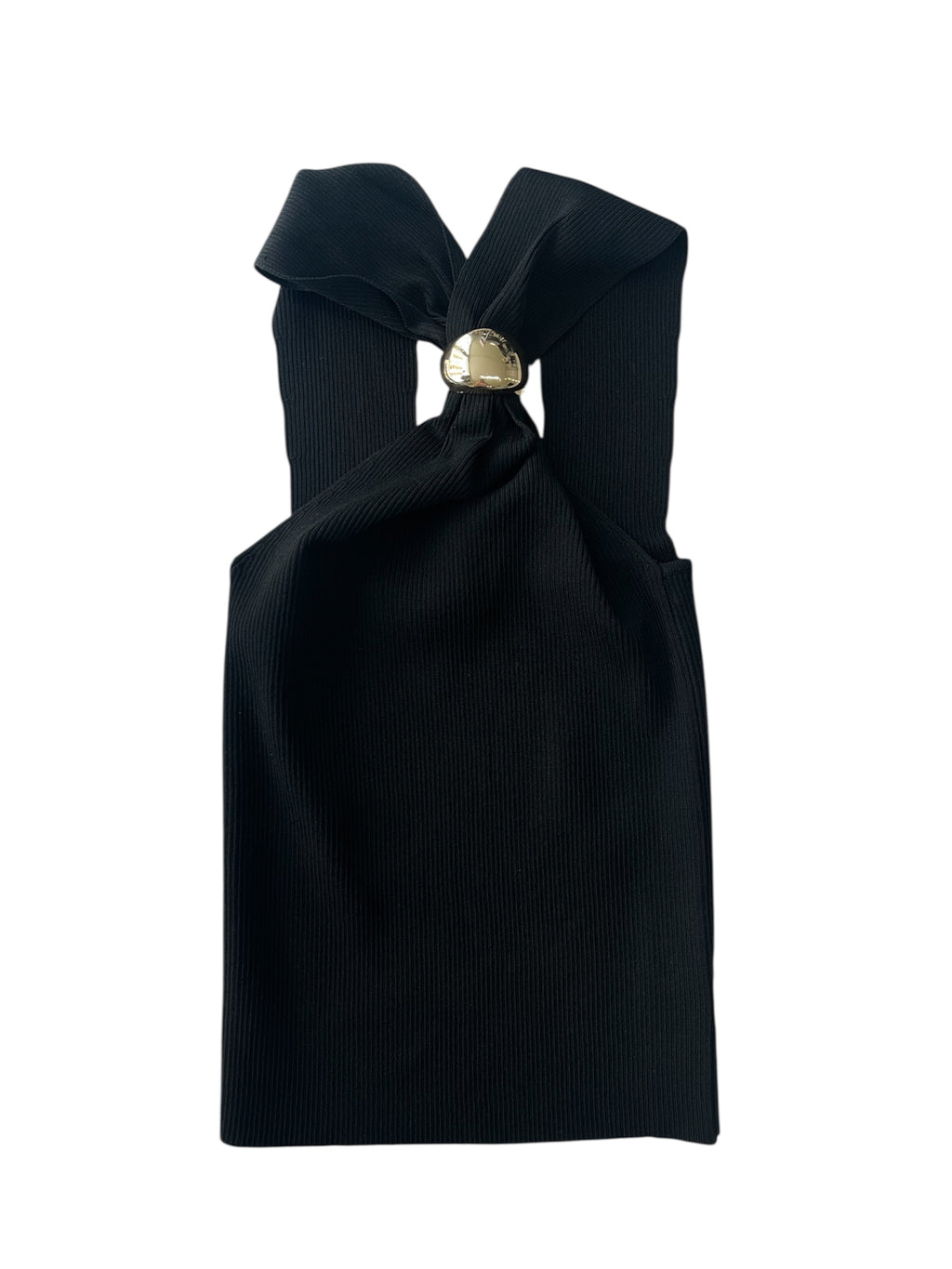 Blusa Halter detalle dorado