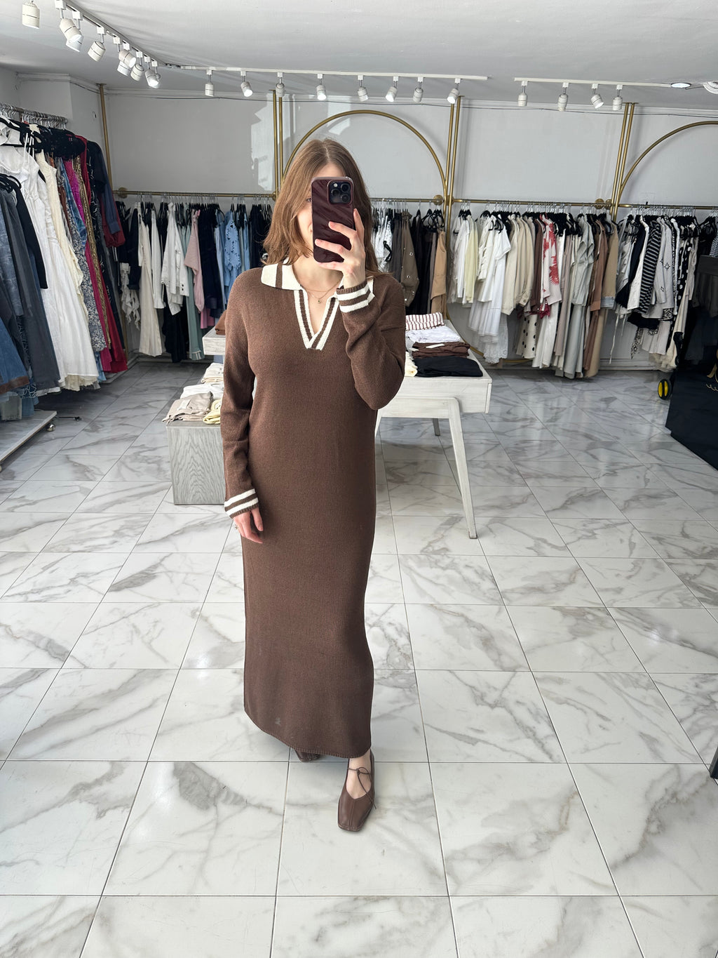 Vestido café