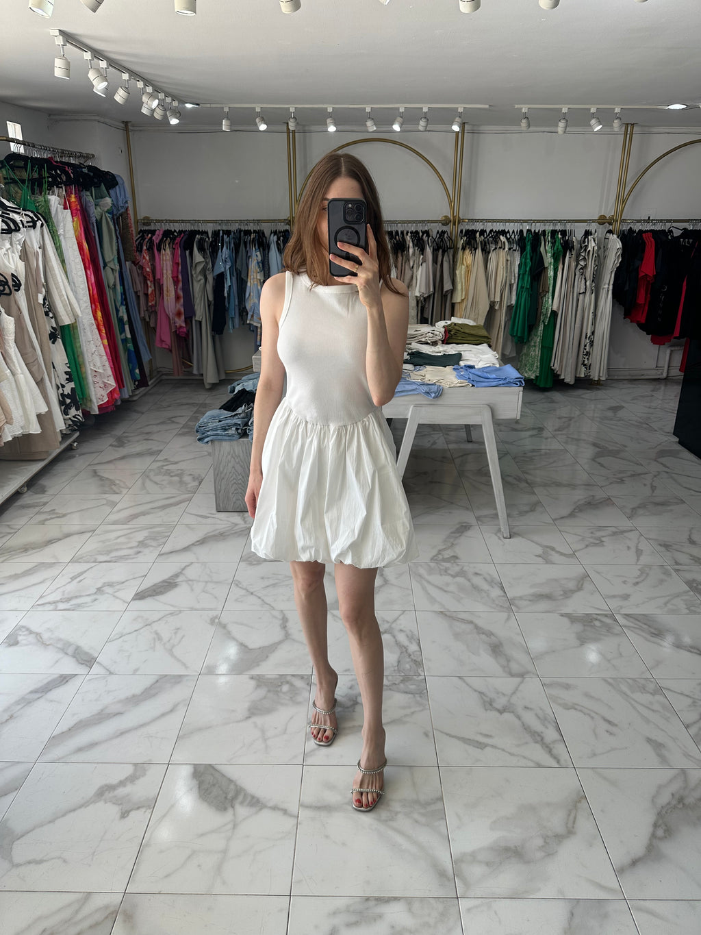 Vestido globo blanco