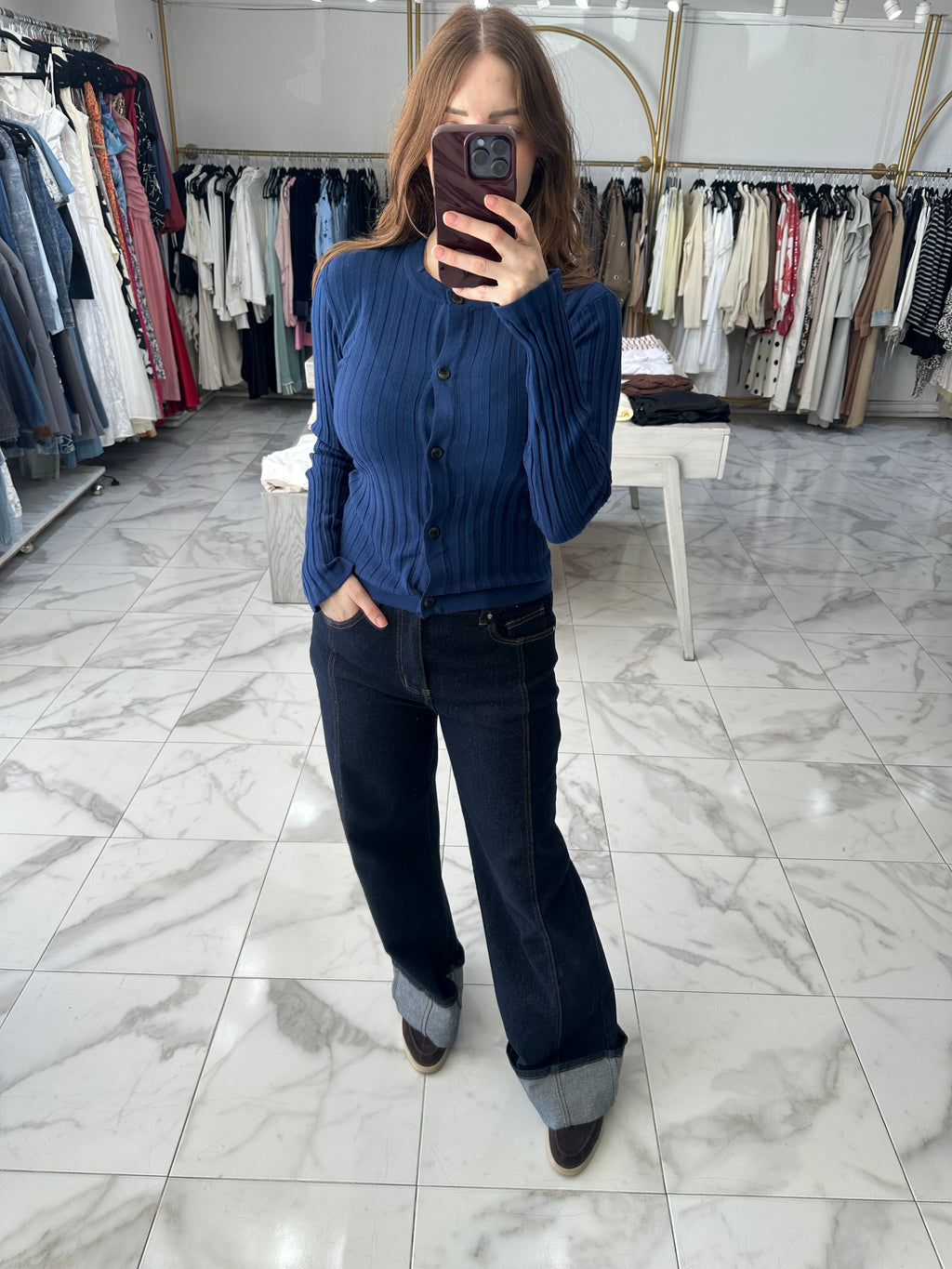 Blusa manga larga con botones