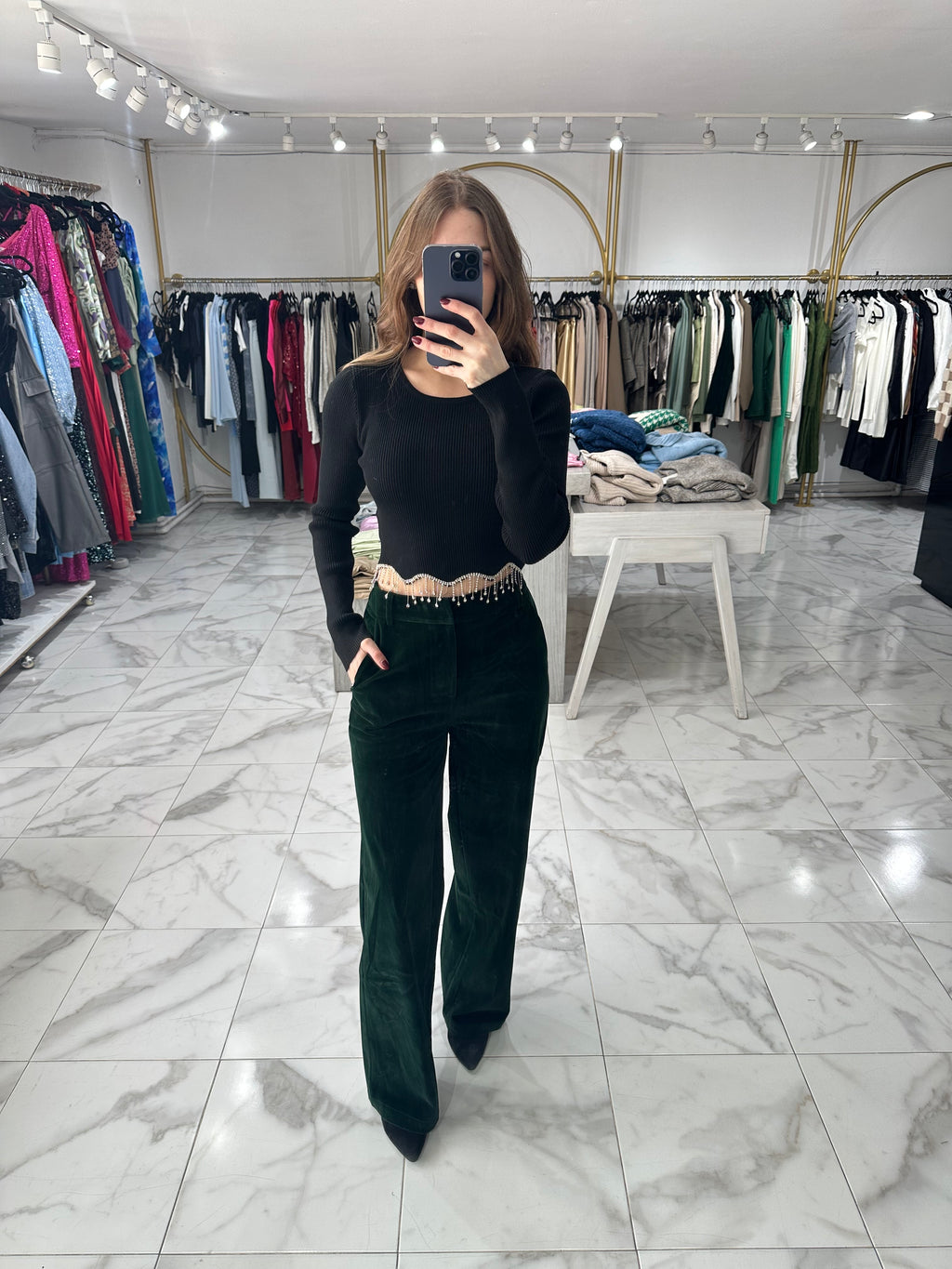 Top con brillos