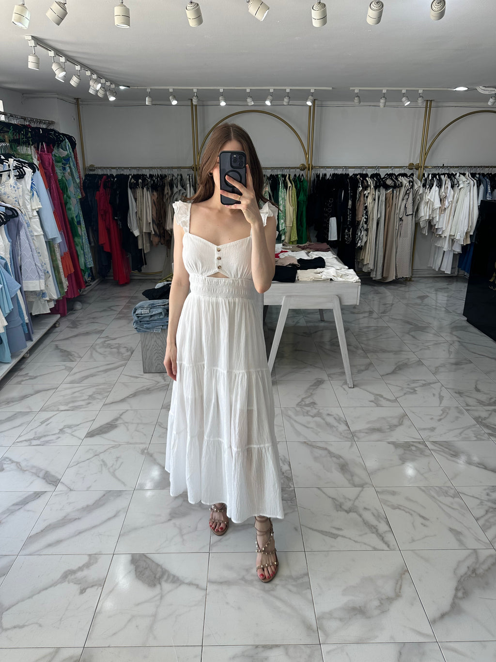 Vestido blanco midi