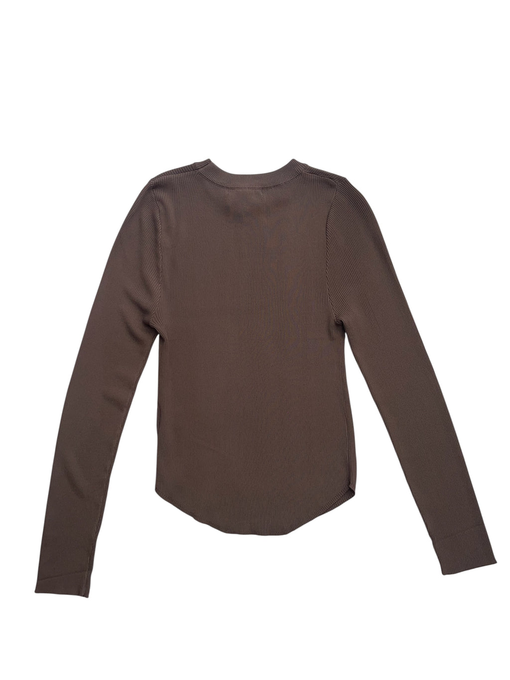 Blusa manga larga acanalada