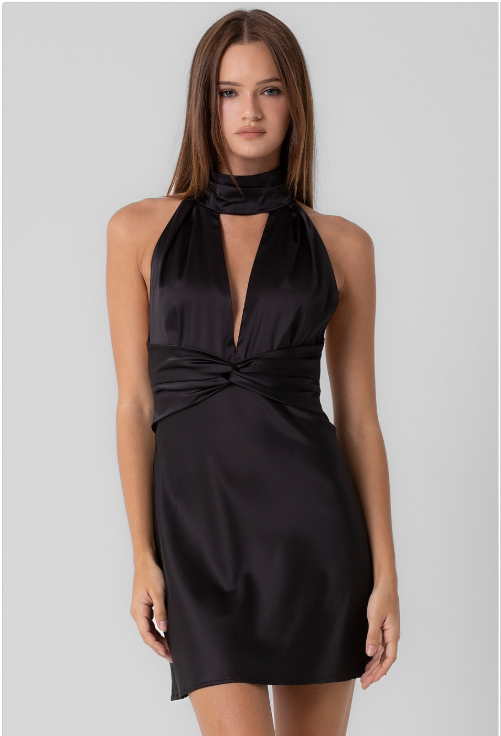 Vestido negro halter