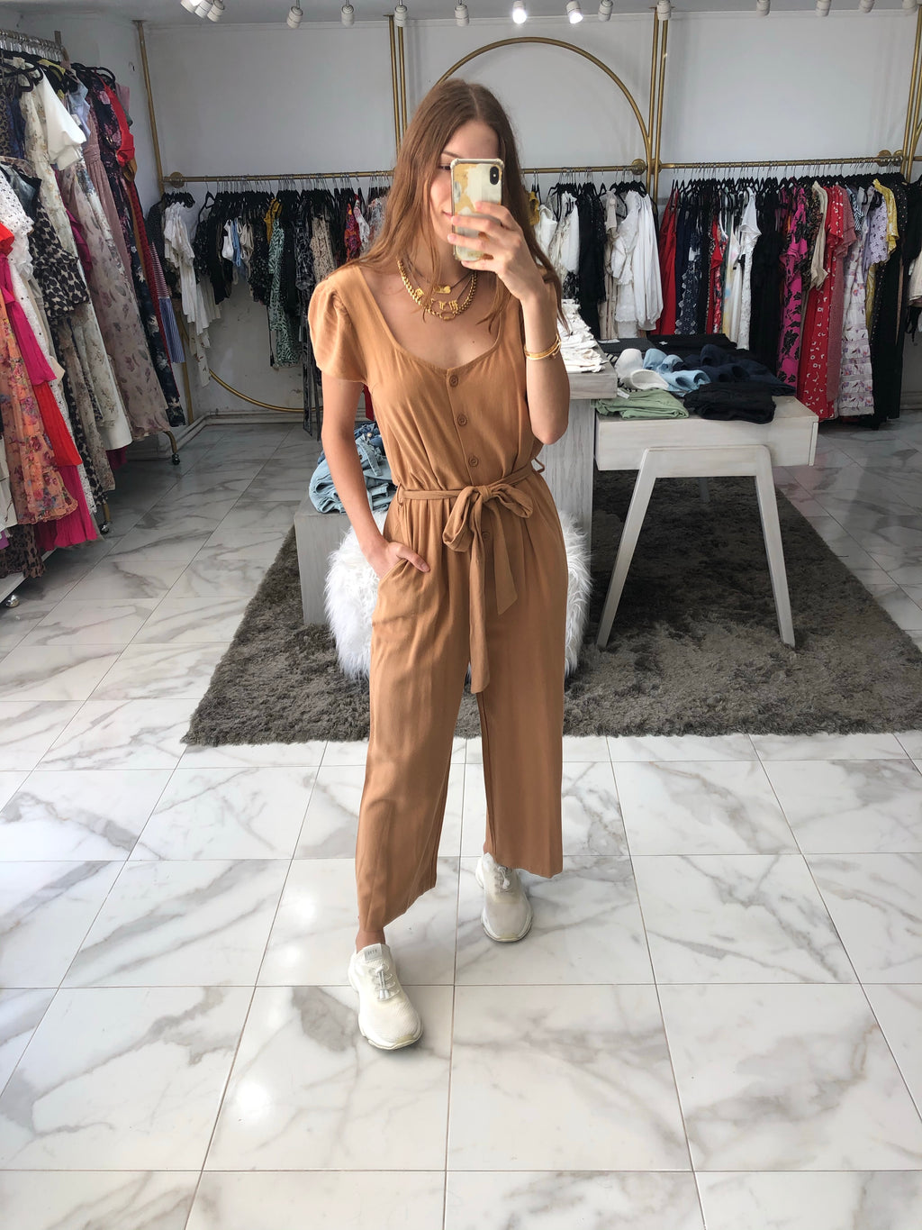 Jumper nude con botones