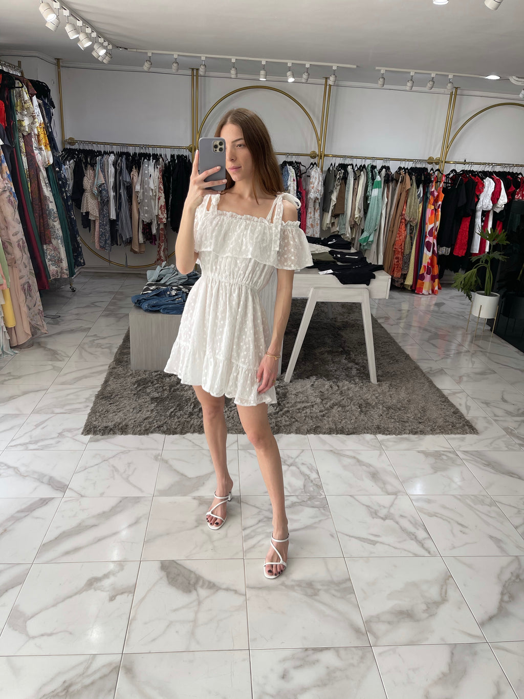 Vestido blanco corto