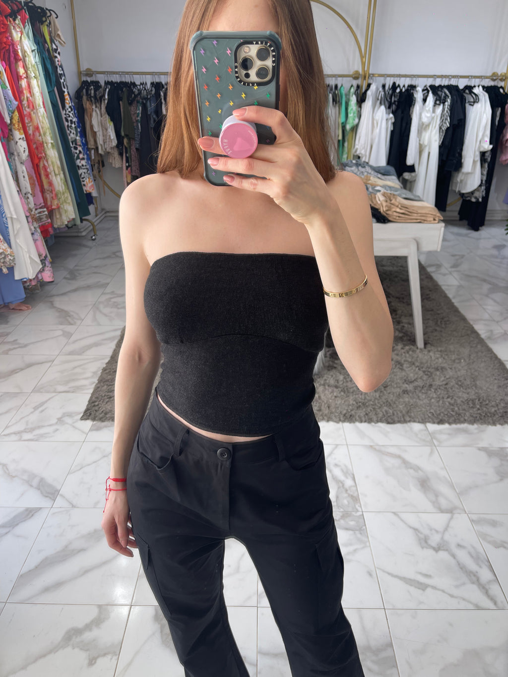 Top strapless negro
