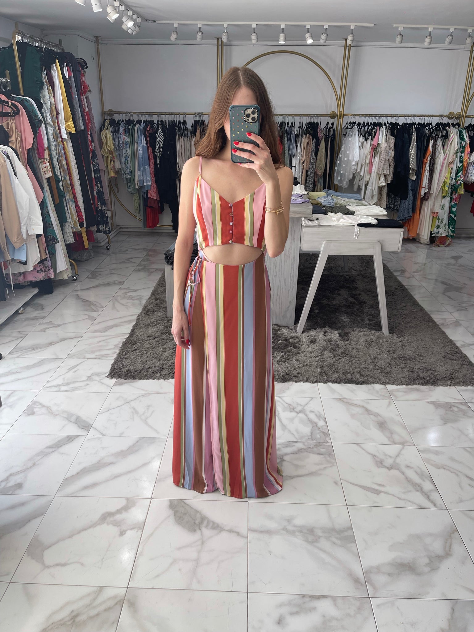 Vestido largo de colores