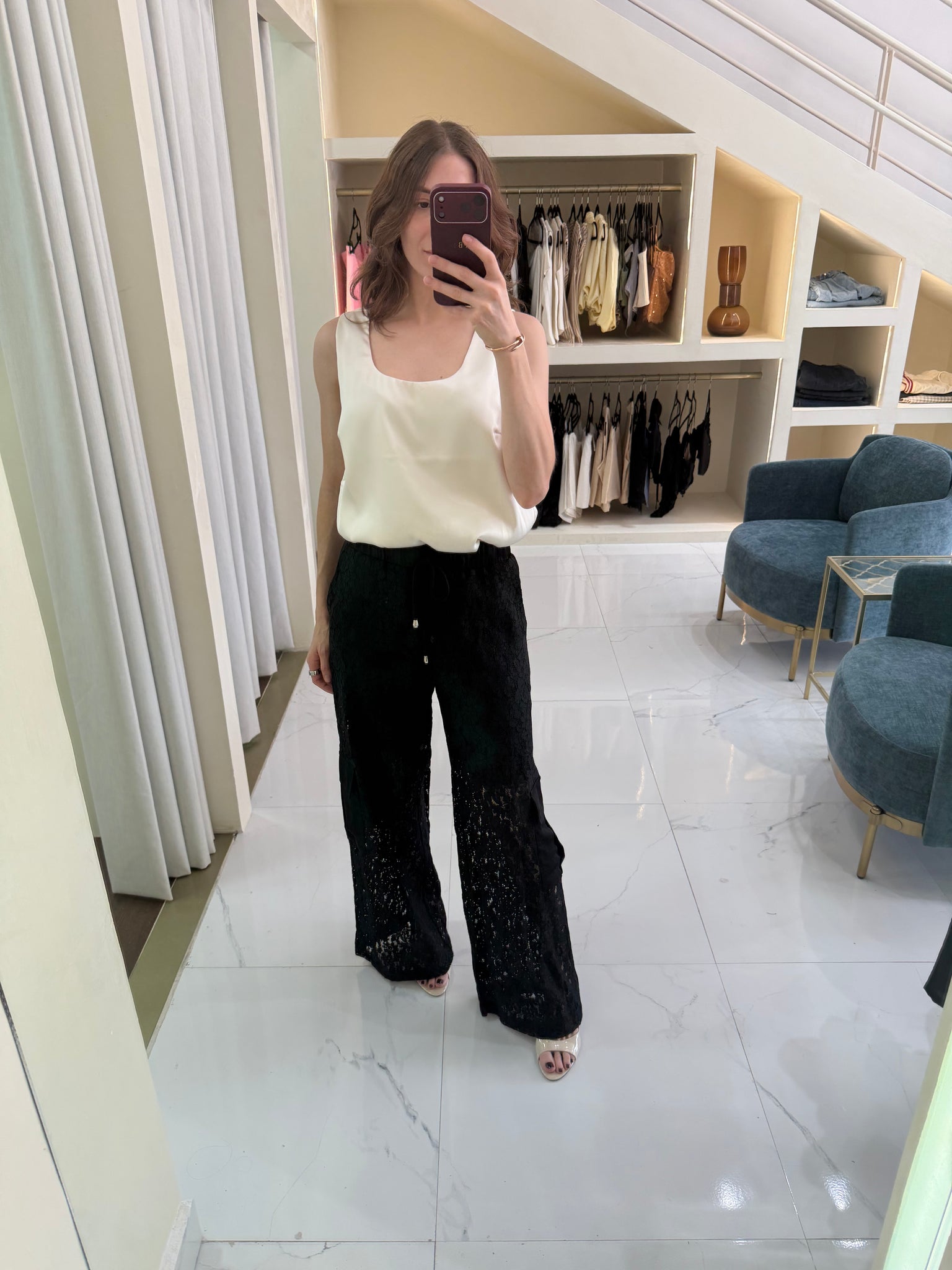 Pantalón de encaje