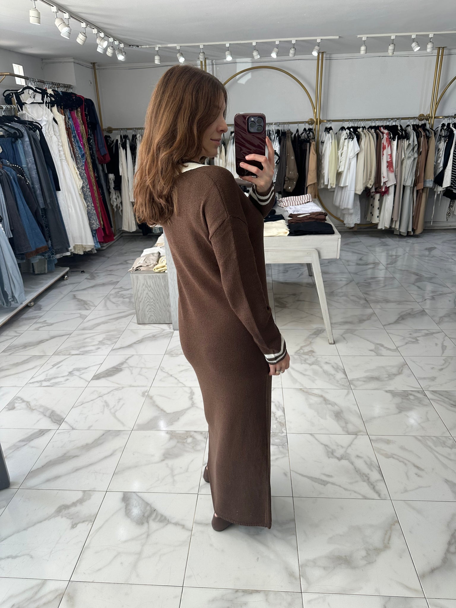 Vestido café