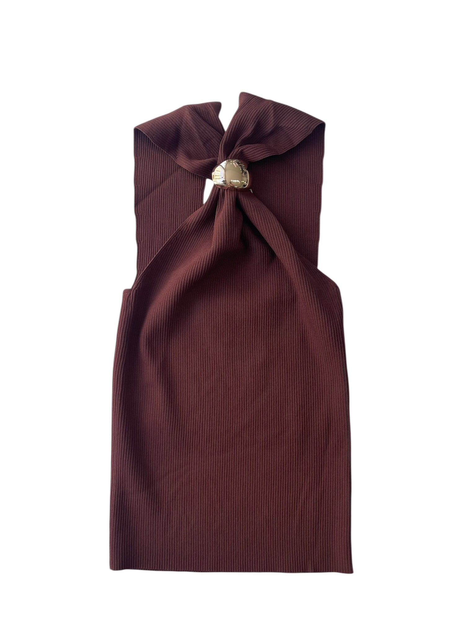 Blusa Halter detalle dorado