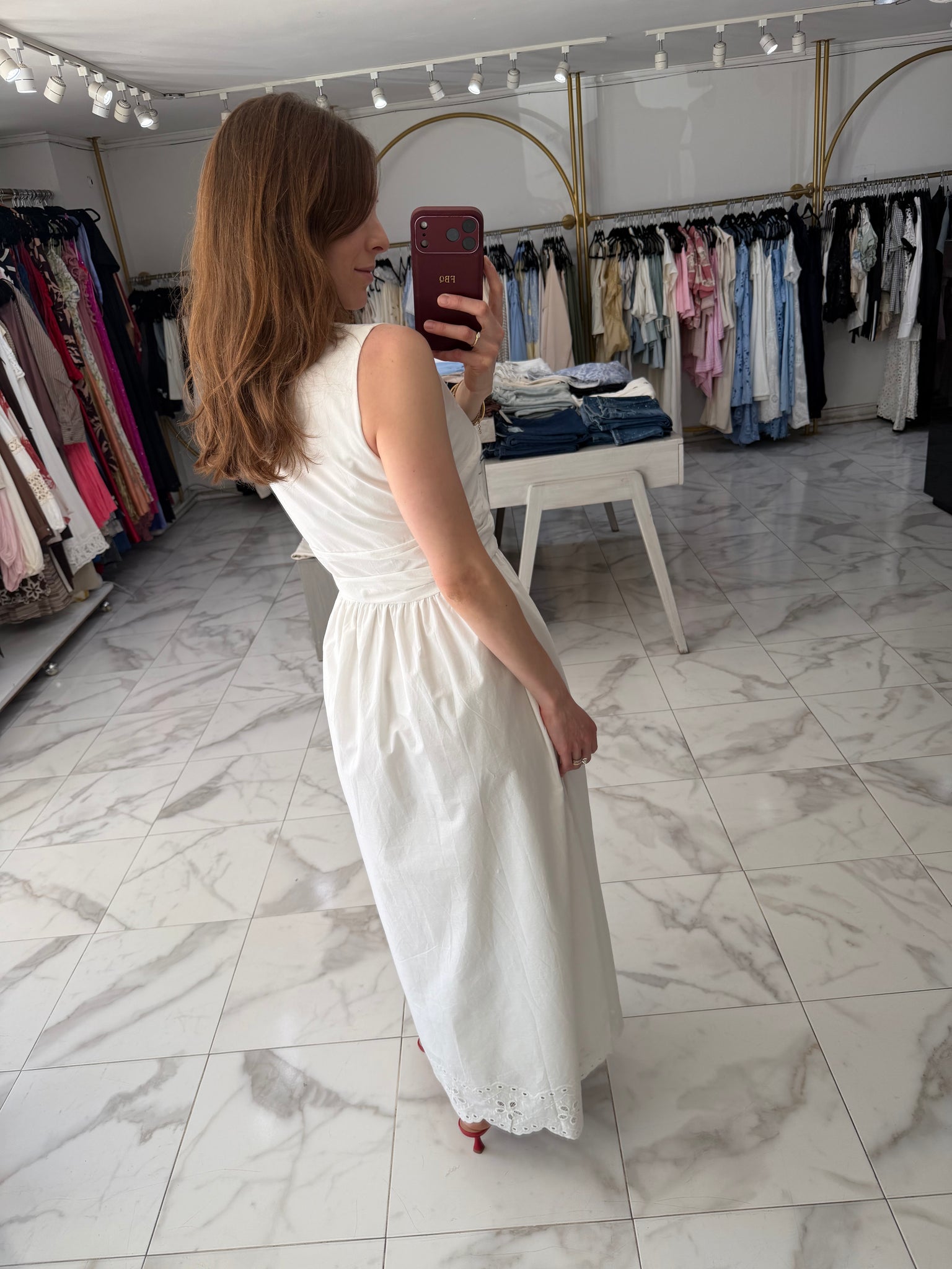 Vestido blanco botones