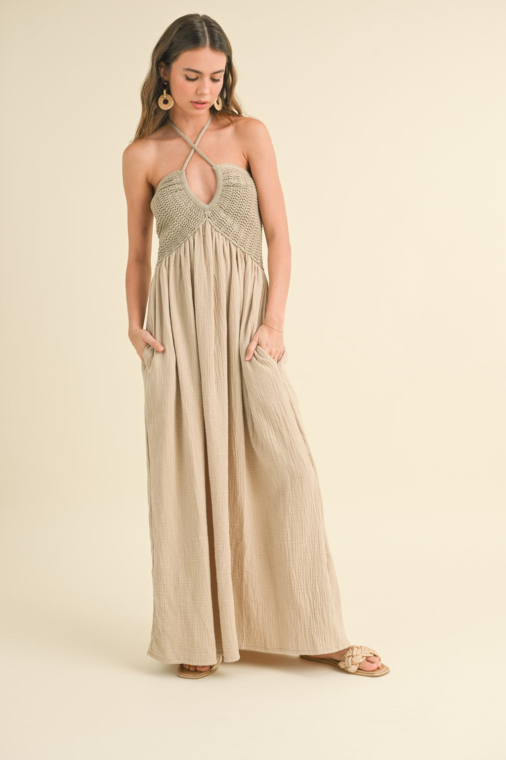Vestido beige