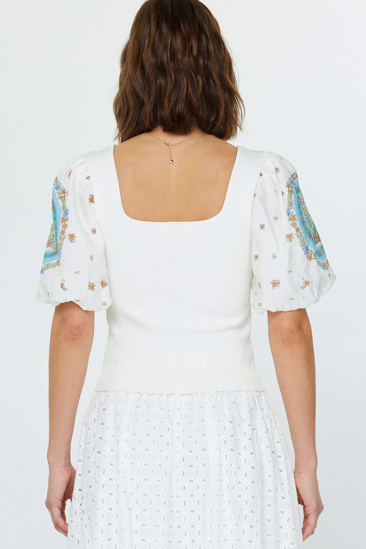 Blusa mangas satinadas