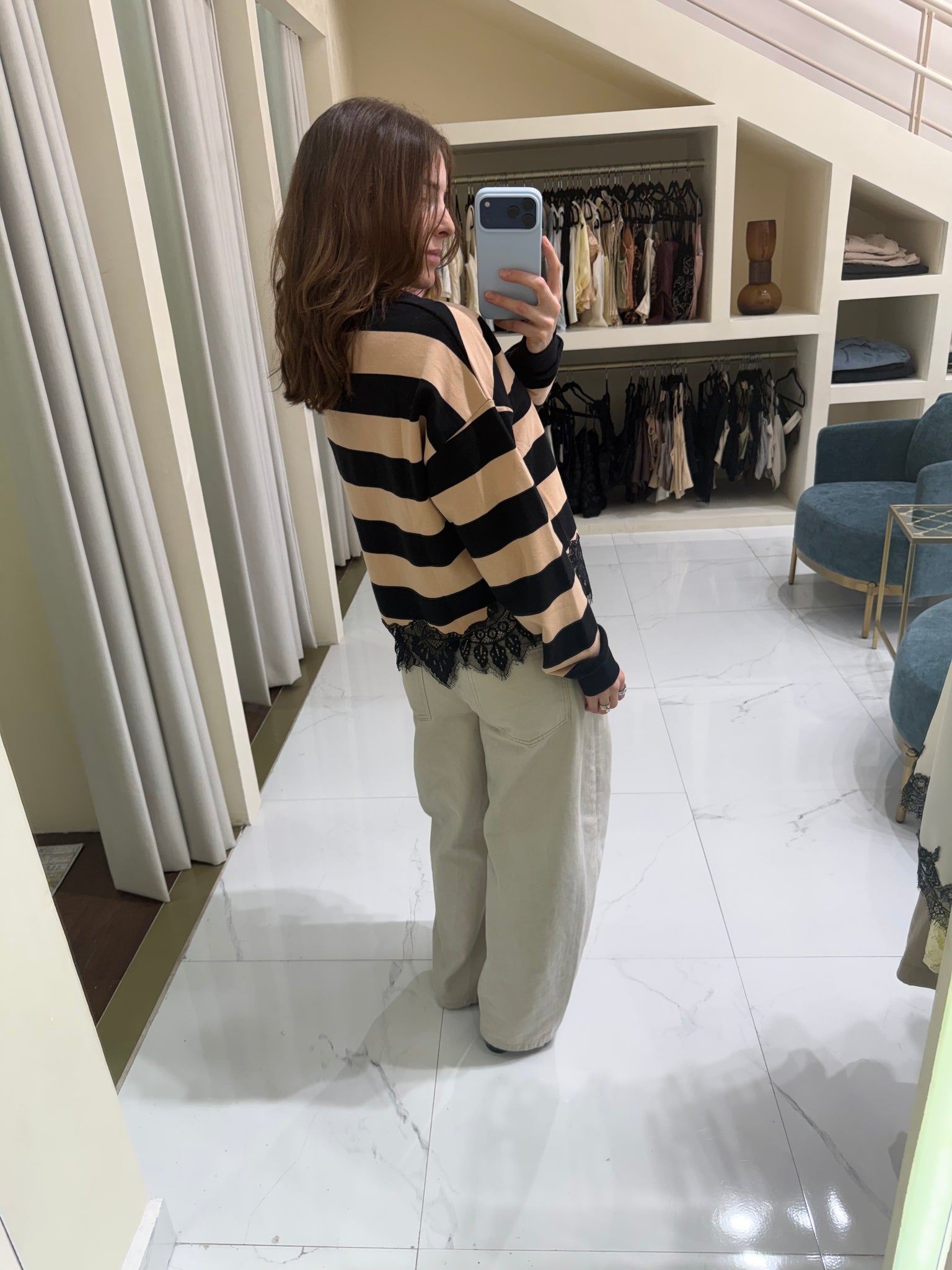 Camisa polo encaje