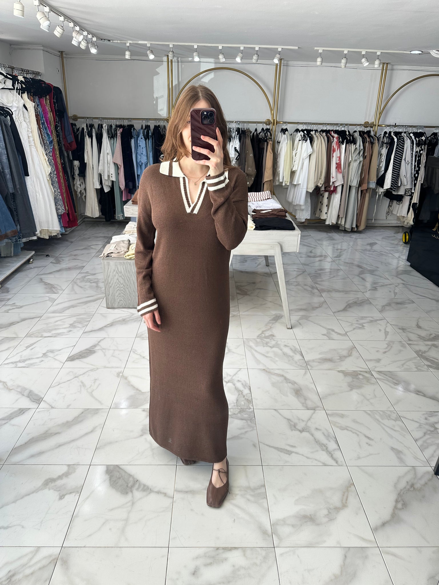 Vestido café