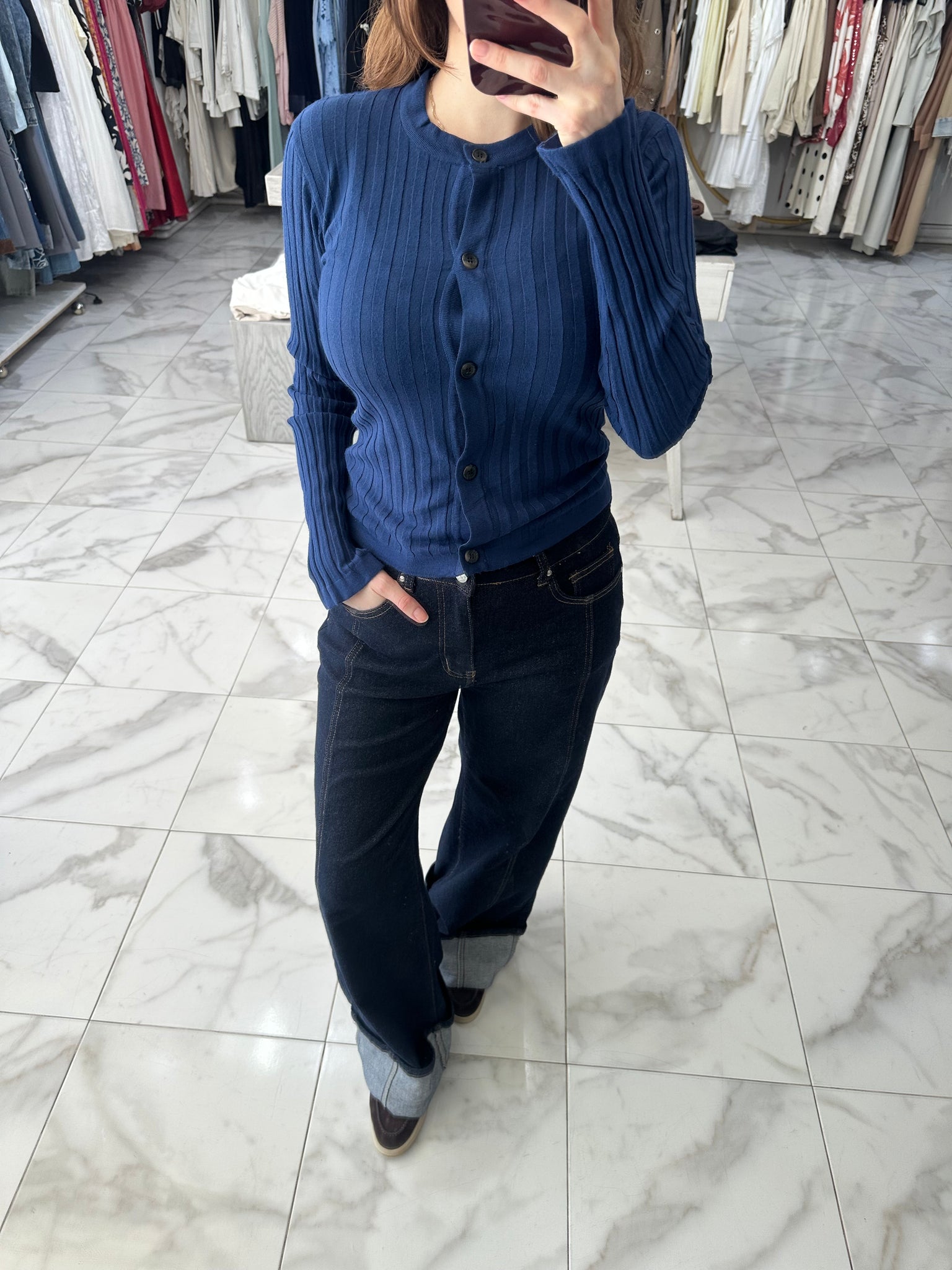 Blusa manga larga con botones