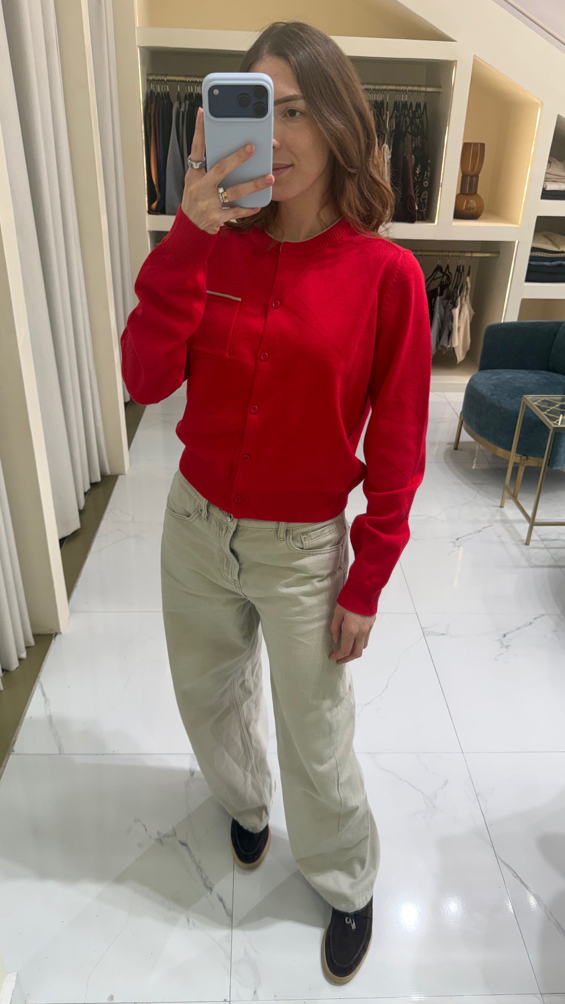 Cárdigan rojo