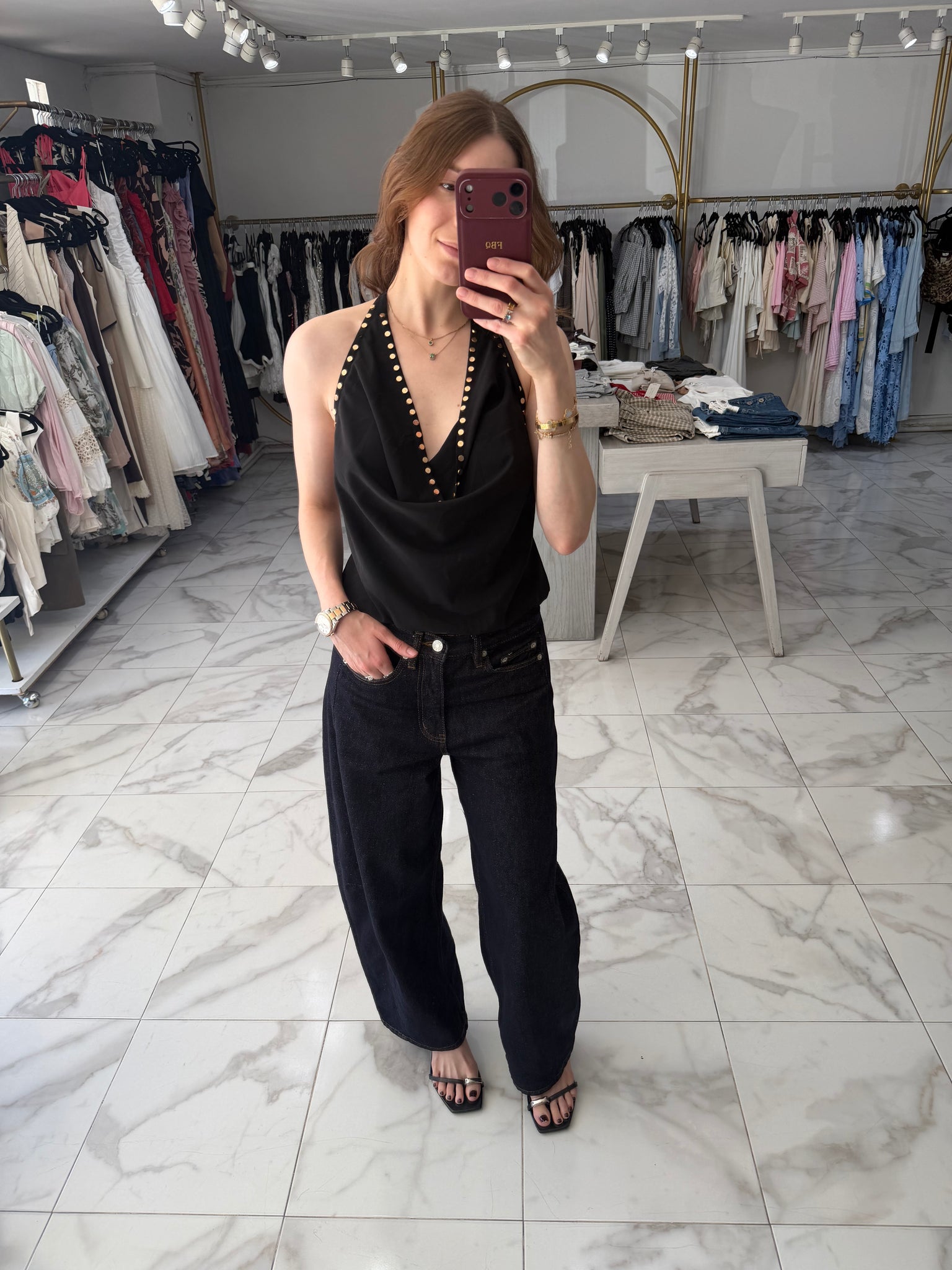 Blusa tachuelas