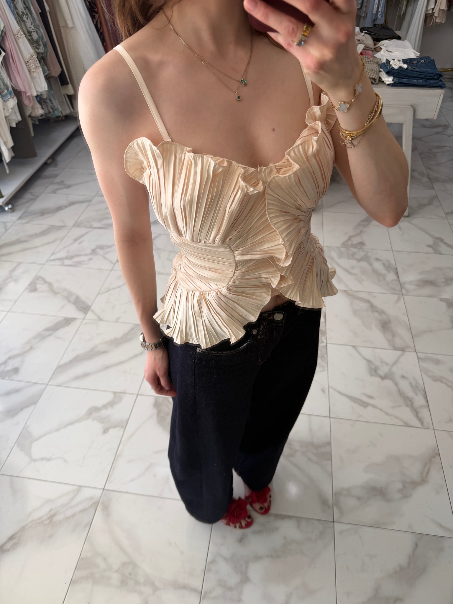 Blusa pliegues