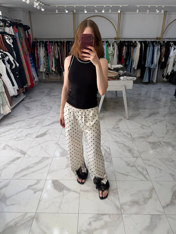 Pantalón polka dots satin