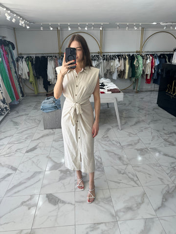 Vestido avena midi
