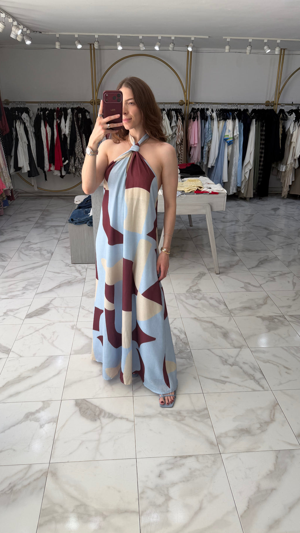 Vestido Halter largo