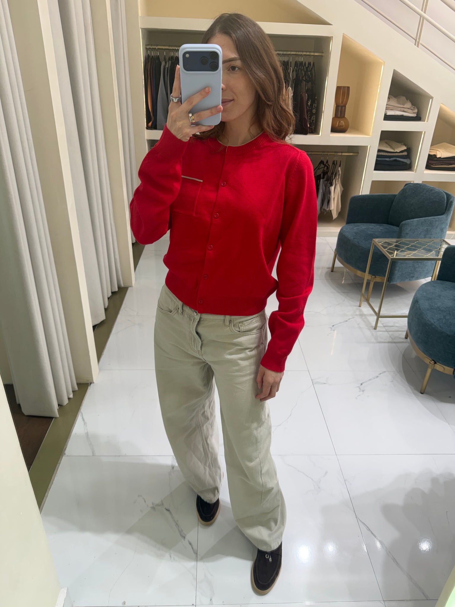 Cárdigan rojo