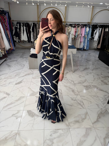 Vestido largo Halter