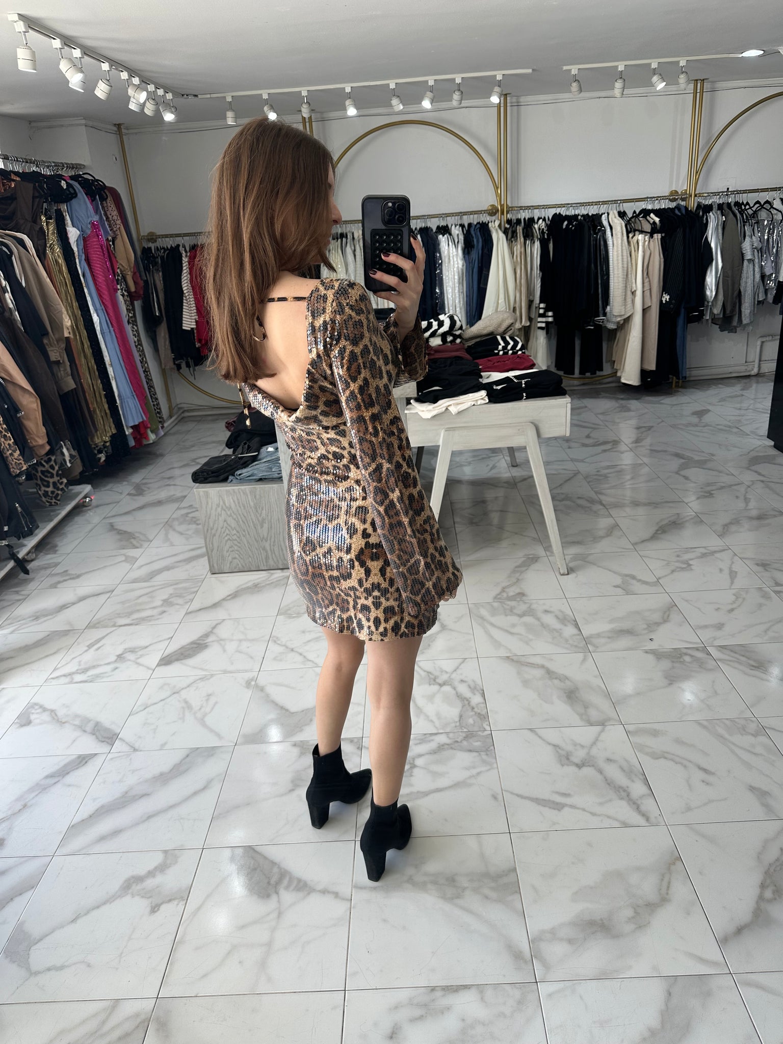 Vestido leopardo corto