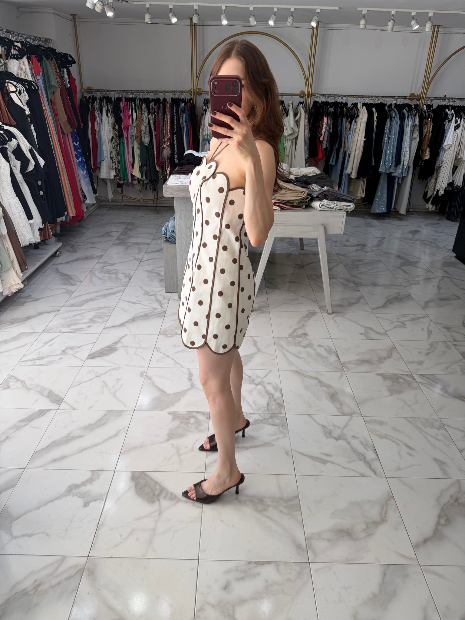 Vestido Polka Dots cafe