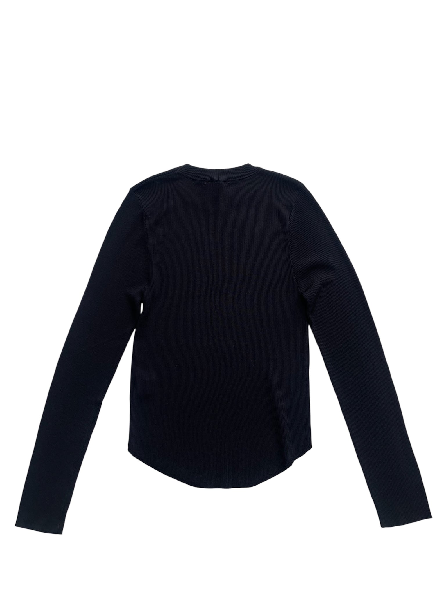 Blusa manga larga acanalada