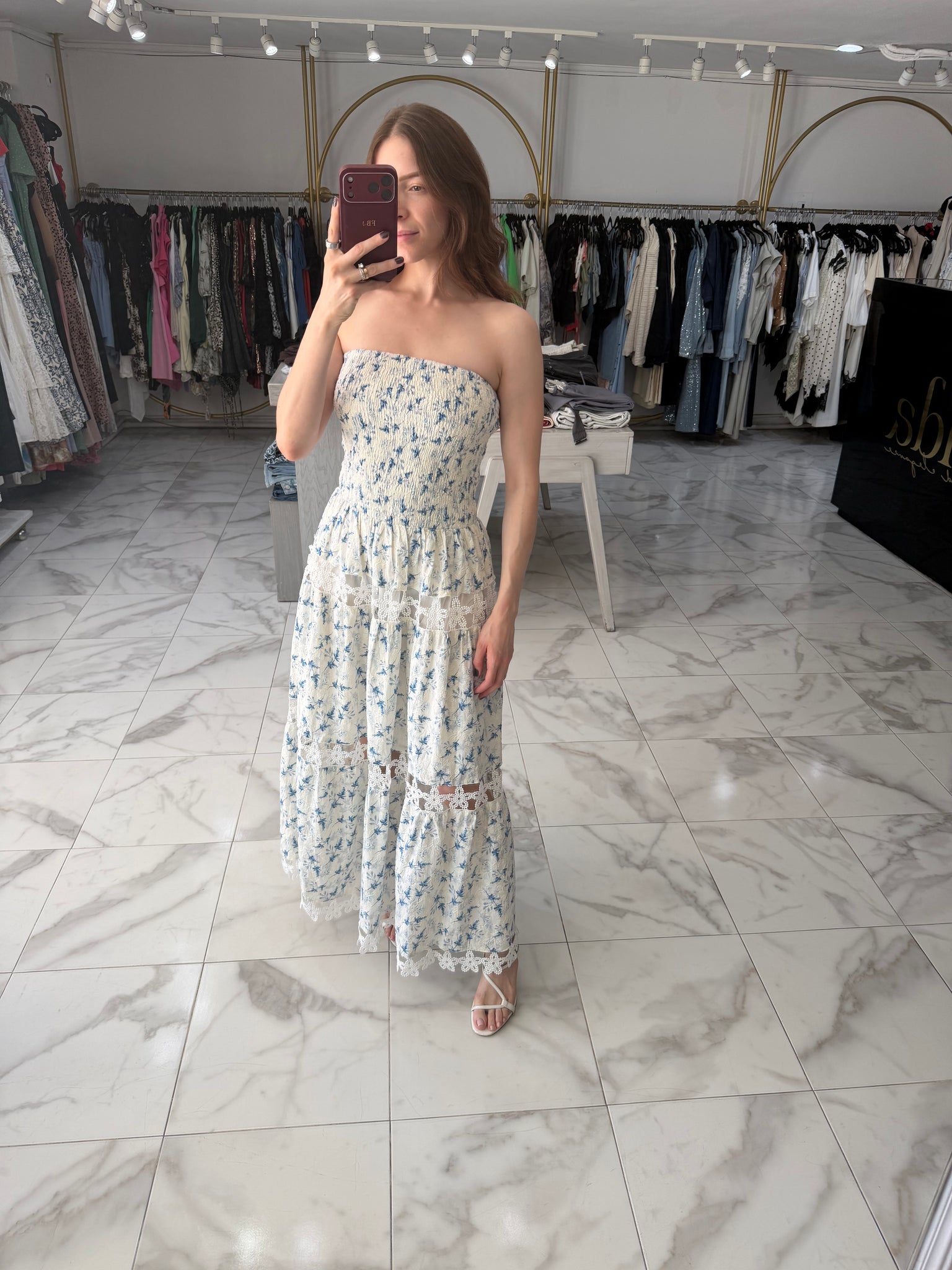 Vestido textura flor