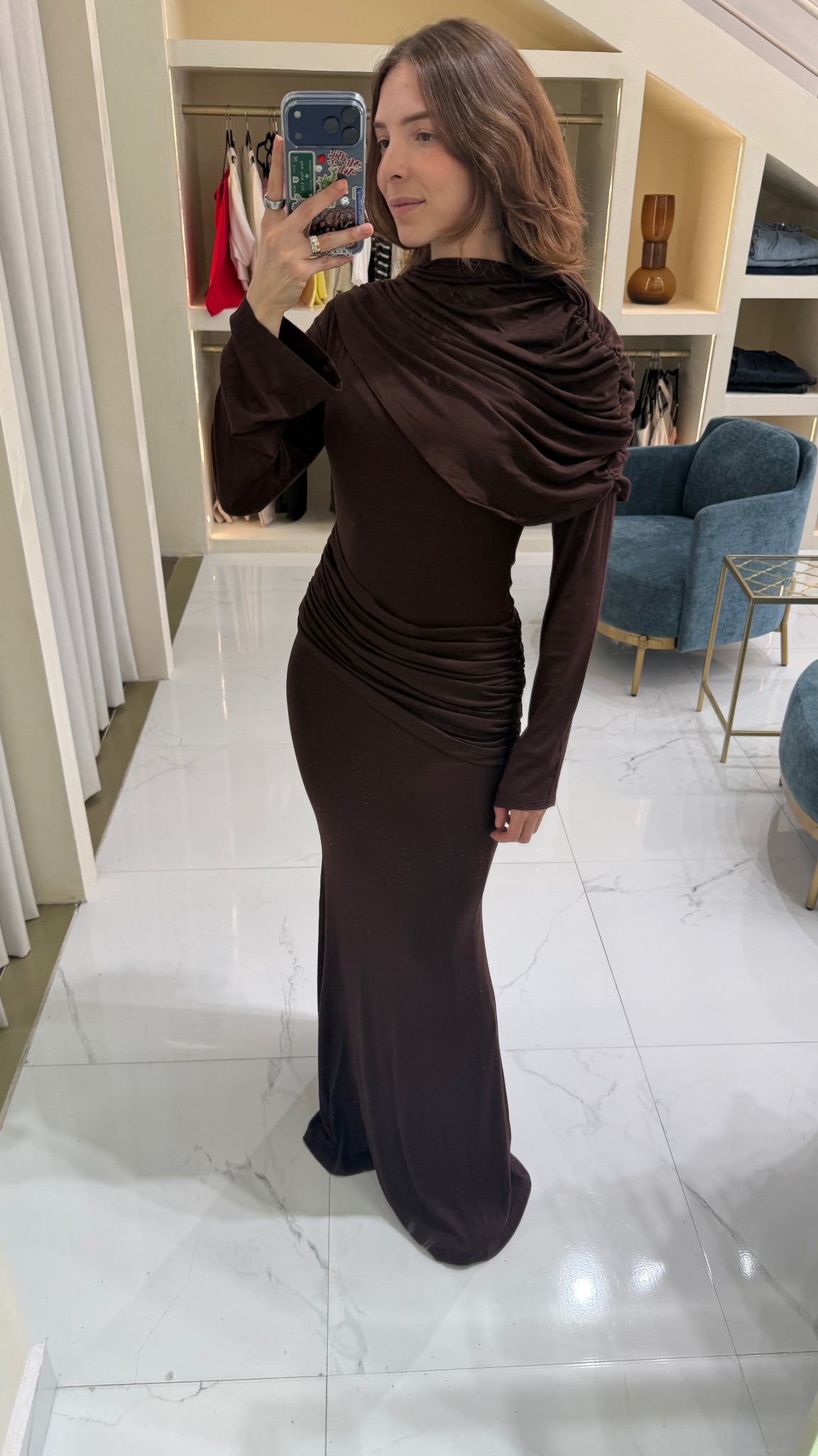 Vestido café