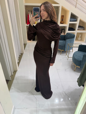 Vestido café