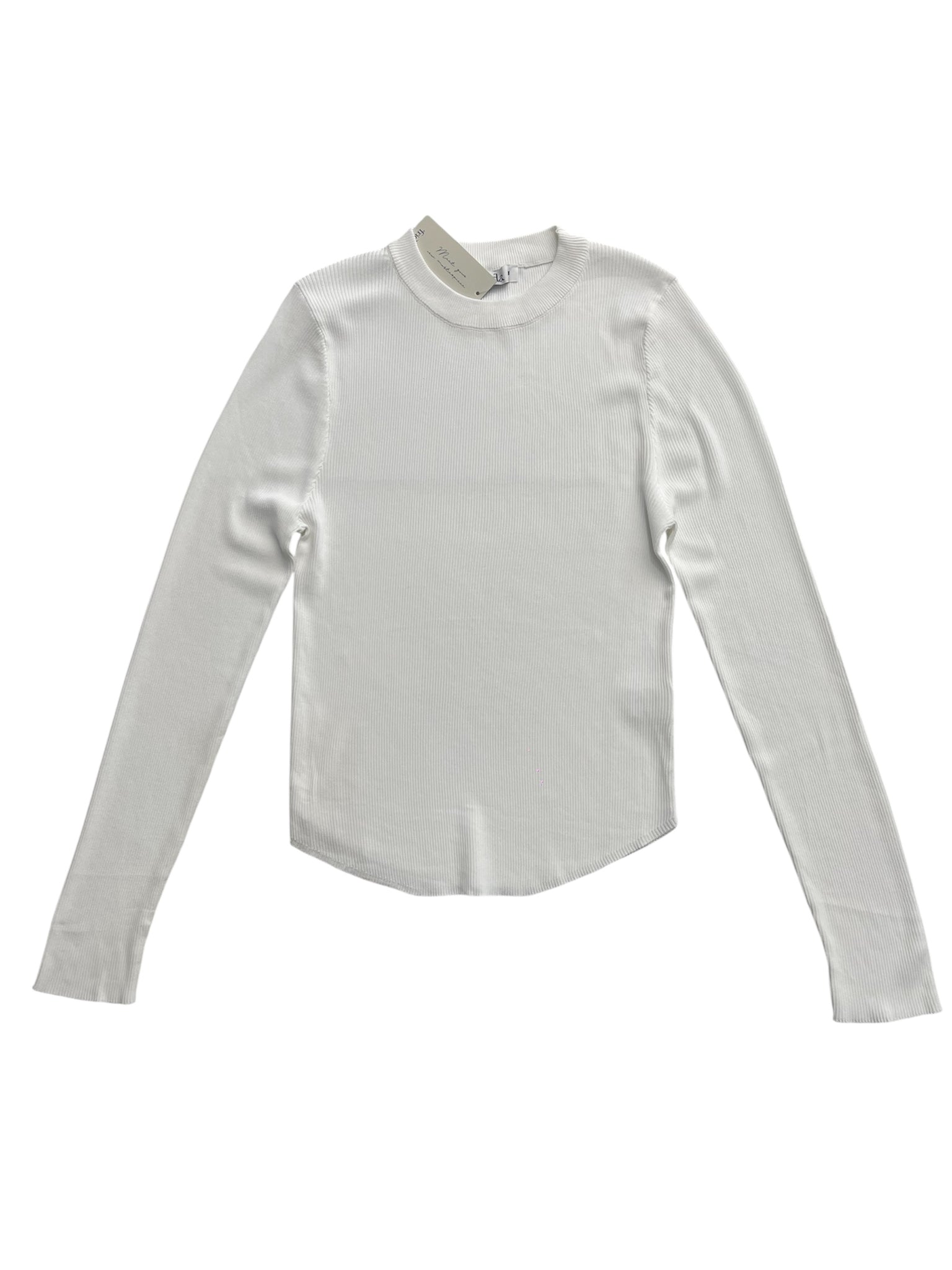 Blusa manga larga acanalada
