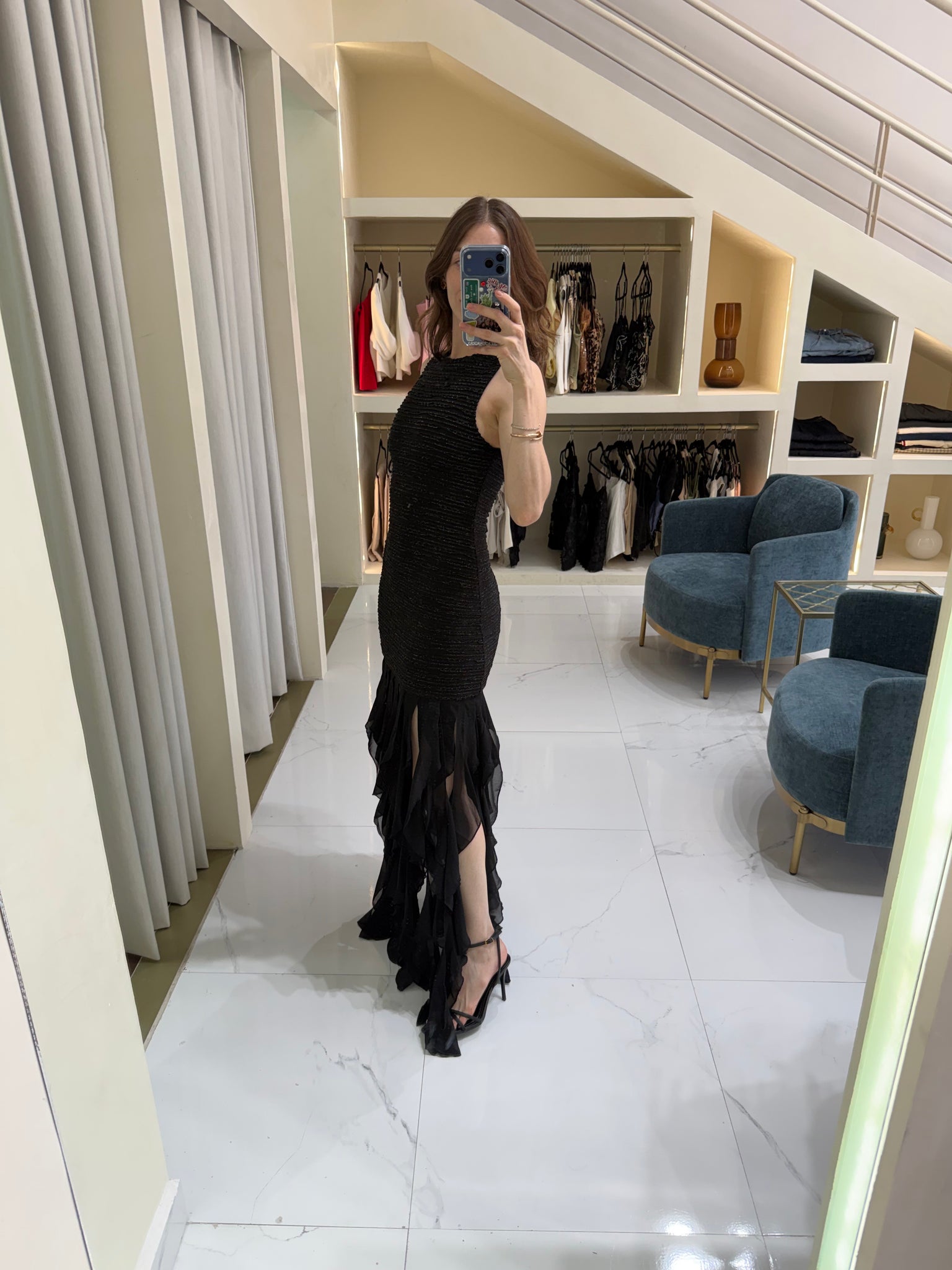 Vestido negro largo