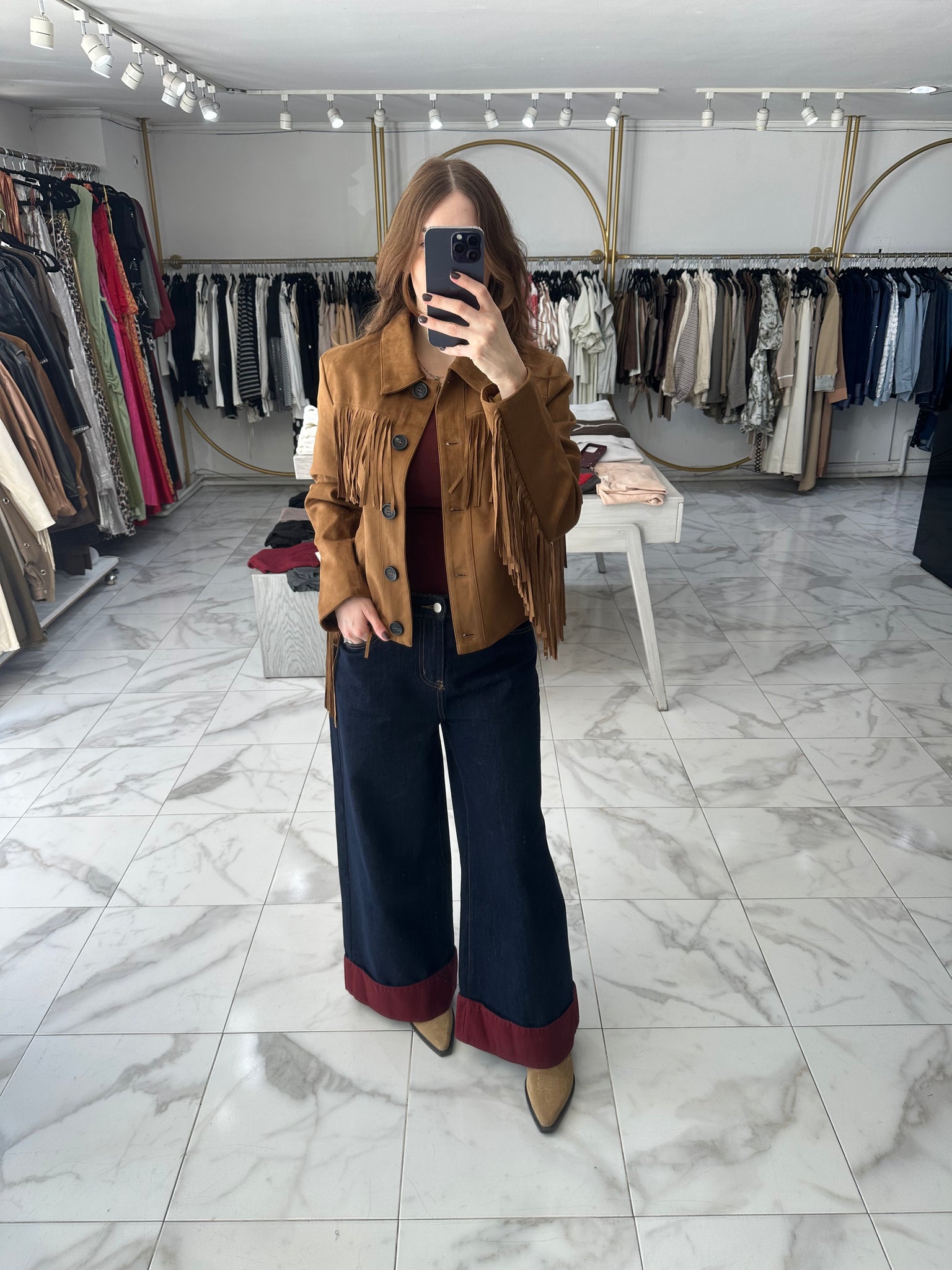 Jeans dobles vino
