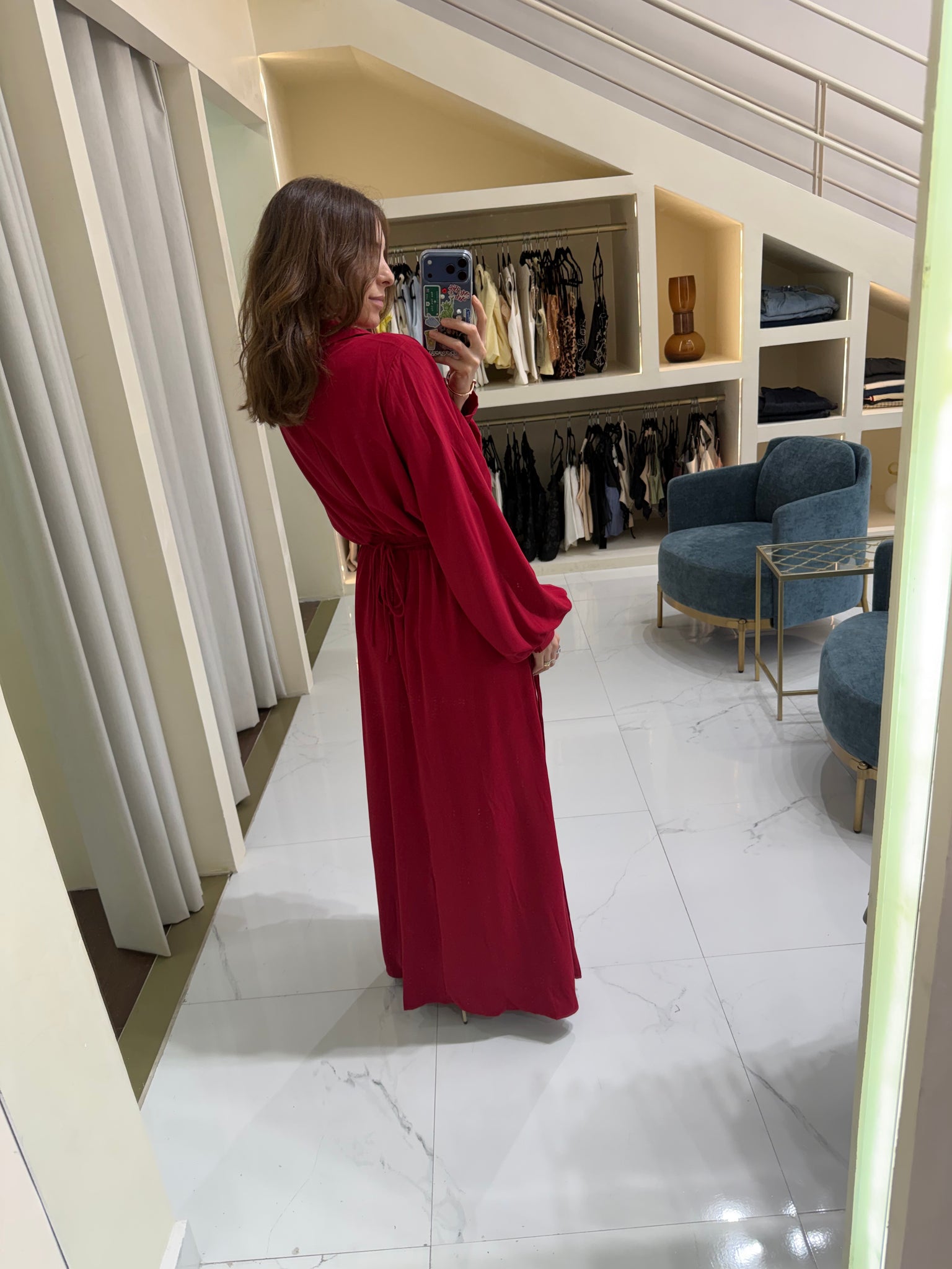 Vestido rojo tiras