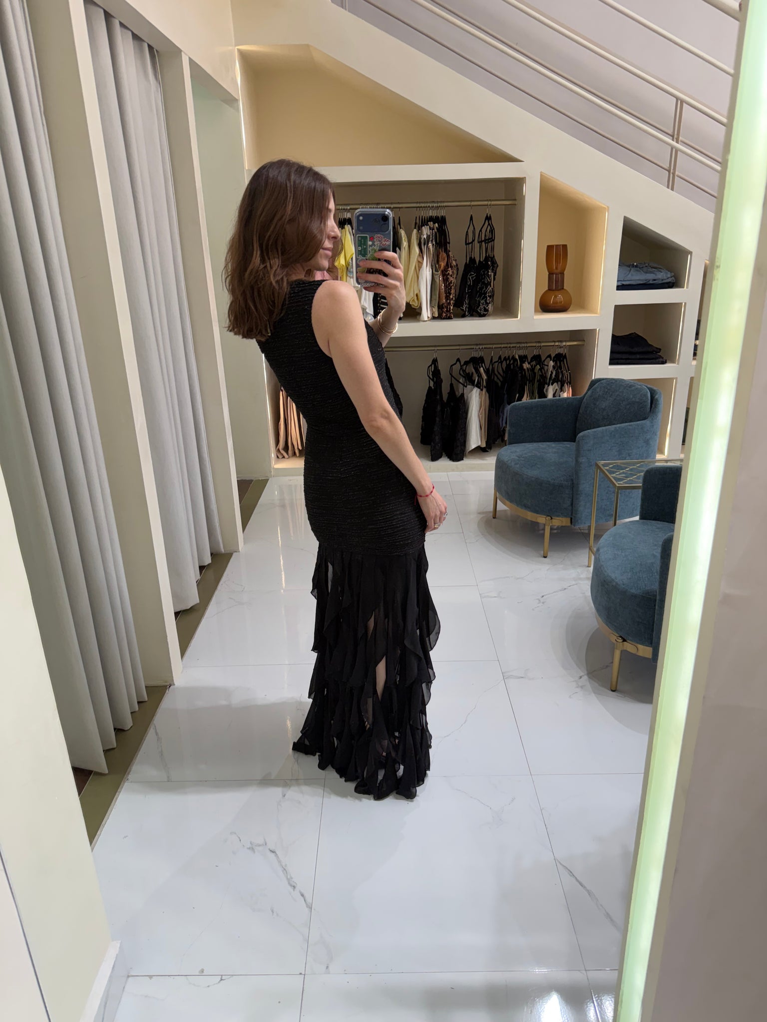 Vestido negro largo