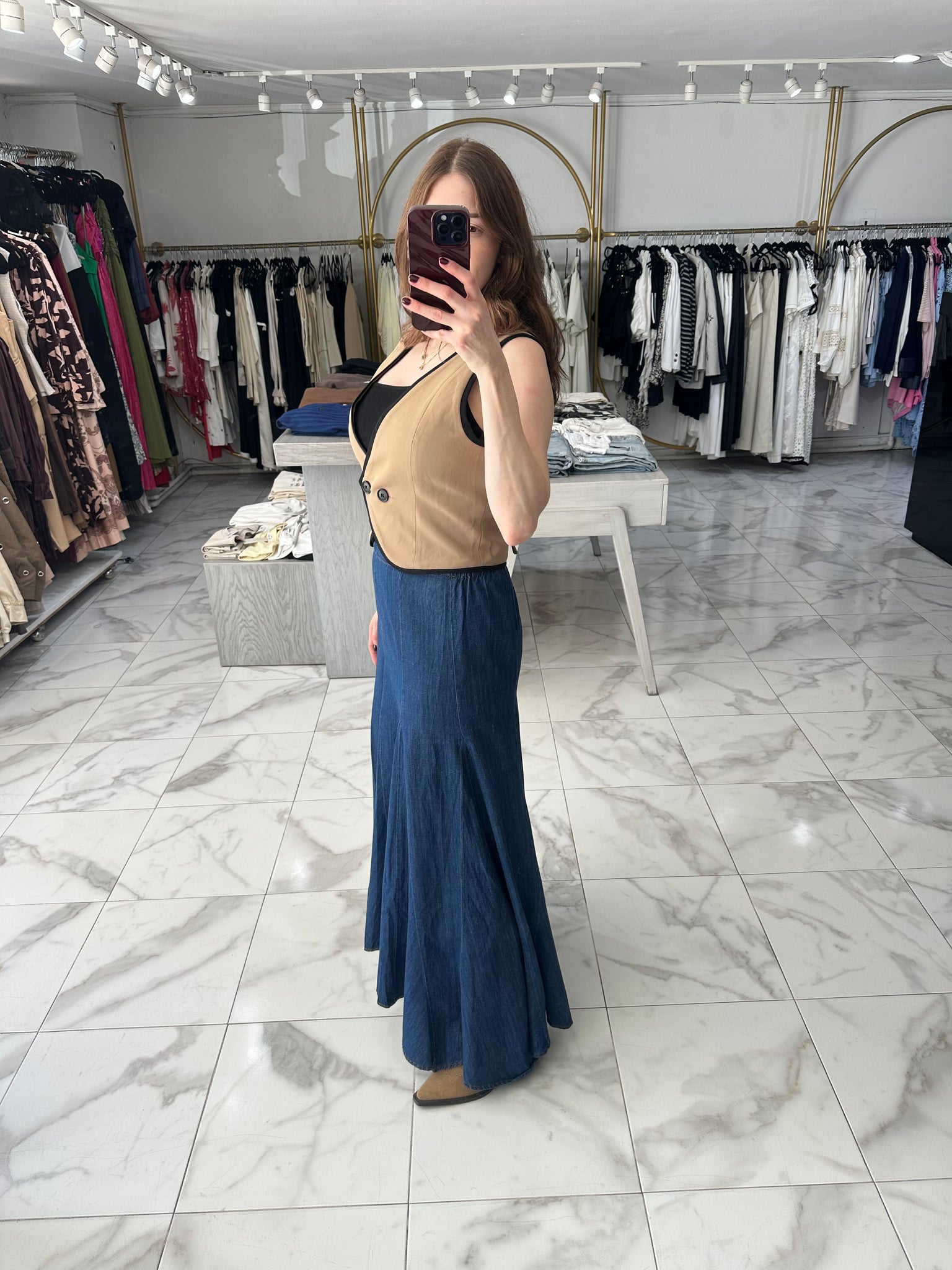 Falda denim