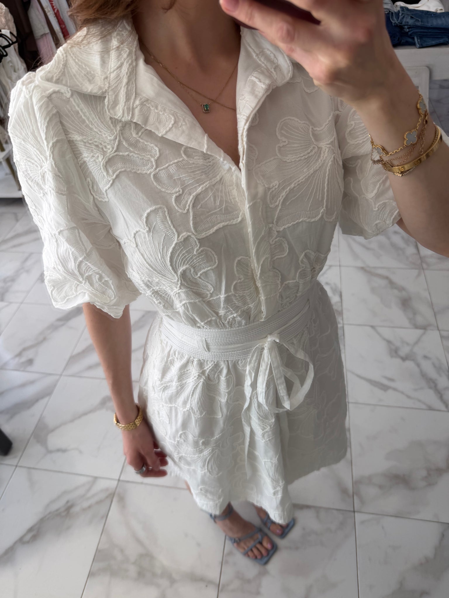 Vestido blanco flores