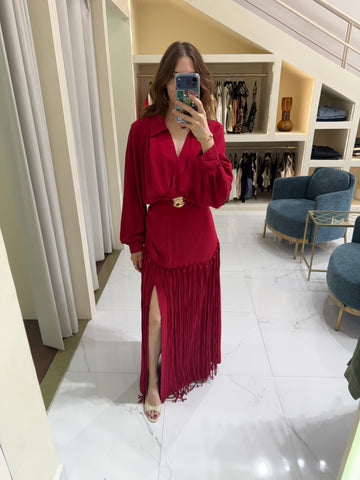 Vestido rojo tiras