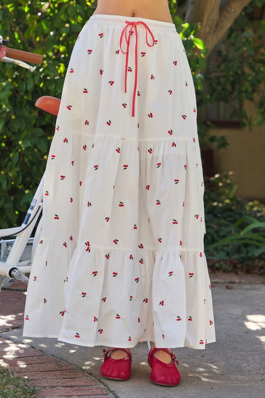 Falda cherry