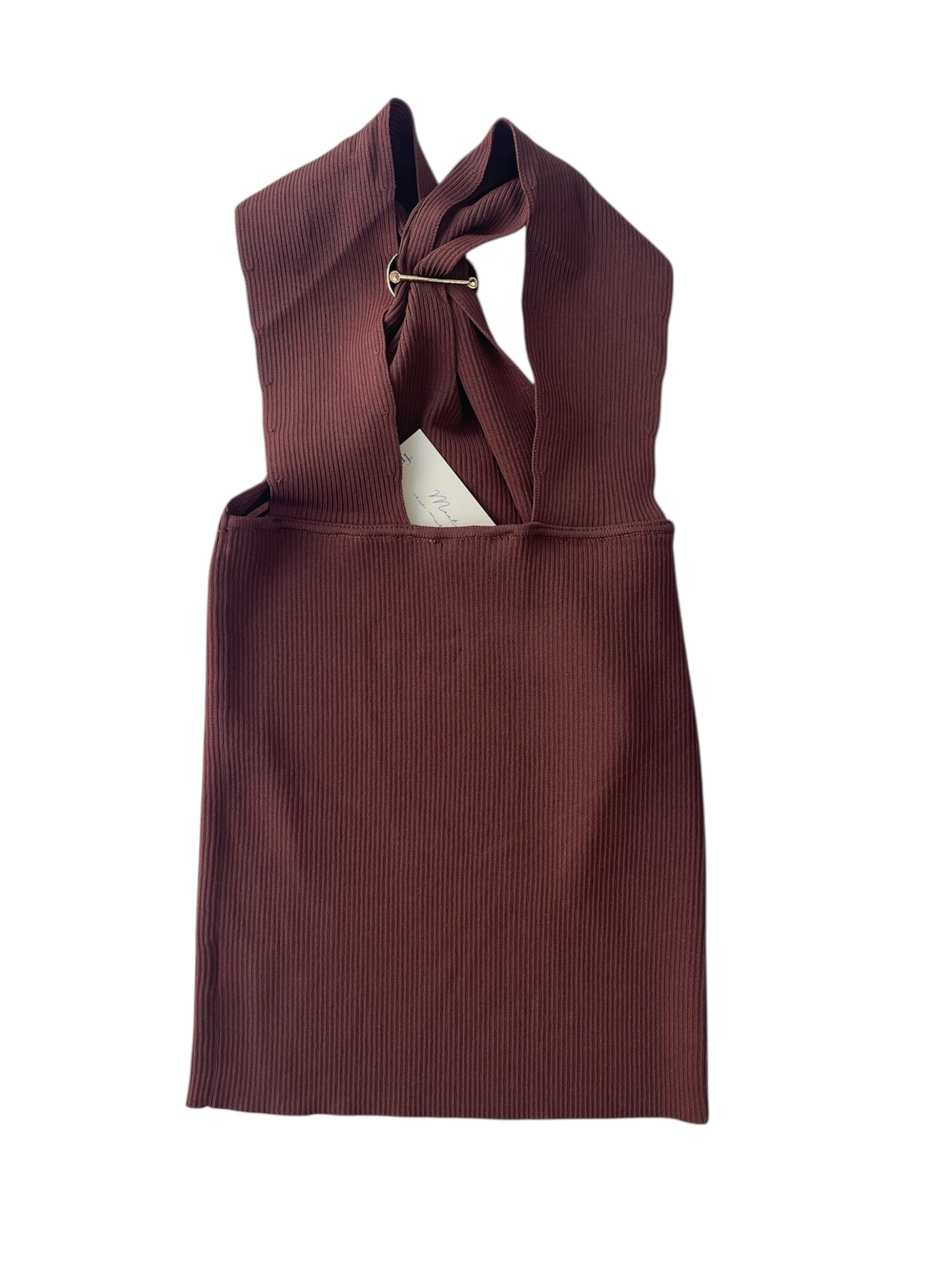 Blusa Halter detalle dorado