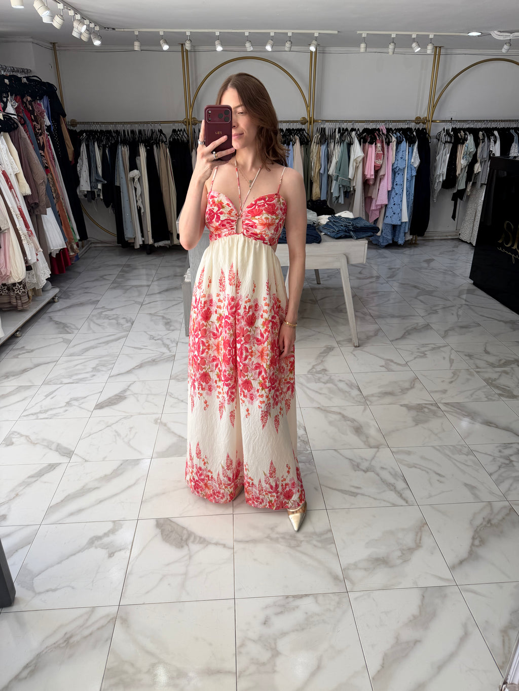 Vestido maxi floreado