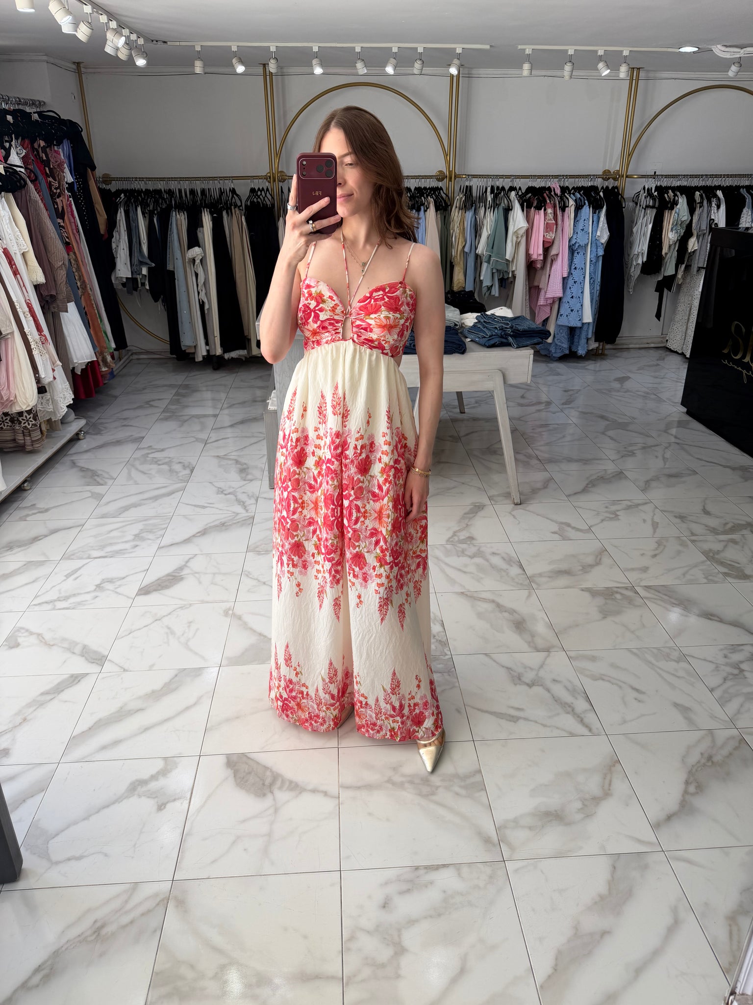 Vestido maxi floreado