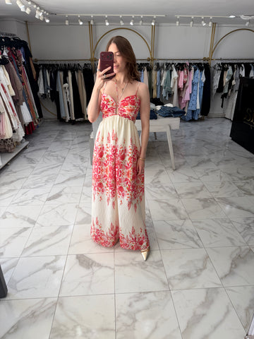 Vestido maxi floreado