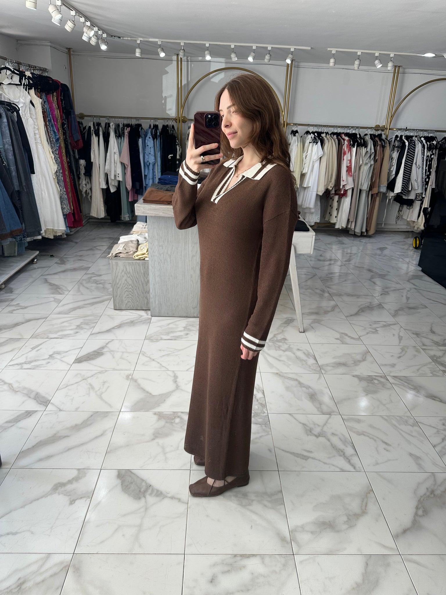 Vestido café